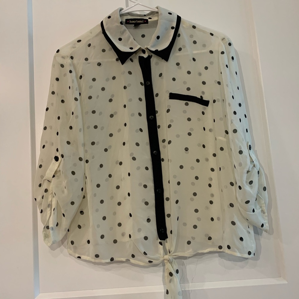 Polka-Dot Chiffon top